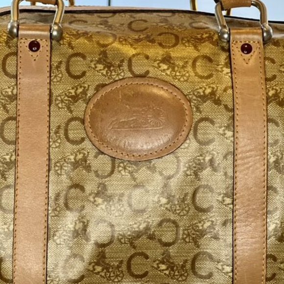 Vintage Céline CELINE C Macadam Horse Carriage Hand Bag Beige PVC Leather - Picture 6 of 10